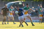 21 June 2014; Leighton Glynn, Wicklow, in action against Niall Smith, Offaly. GAA Football All-Ireland Senior Championship, Round 1A, Wicklow v Offaly, Aughrim GAA Grounds, Aughrim, Co. Wicklow. Picture credit: Dáire Brennan / SPORTSFILE