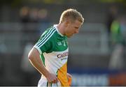 21 June 2014; A dejected Niall Darby, Offaly, after the game. GAA Football All-Ireland Senior Championship, Round 1A, Wicklow v Offaly, Aughrim GAA Grounds, Aughrim, Co. Wicklow. Picture credit: Dáire Brennan / SPORTSFILE