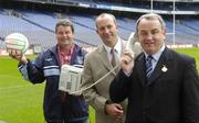 29 June 2006; Gaelic Telecom, the Official Telecoms Partner of the GAA, today presented a total of 20,000 Euro to Westport GAA and 2 members of the club. Pictured at the presentation are, President of the GAA, Nickey Brennan with John Couglan, Chairperson of Westport GAA and Gerry O'Connell, centre, General Manager, Gaelic Telecom. Croke Park, Jones Road, Dublin. Picture credit: Damien Eagers / SPORTSFILE