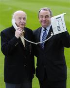 29 June 2006; Gaelic Telecom, the Official Telecoms Partner of the GAA, today presented a total of Ä20,000 to Westport GAA and 2 members of the club. Pictured at the presentation are, President of the GAA, Nickey Brennan with Paddy Muldoon, Central Council member for Mayo and member of Westport GAA. Croke Park. Dublin. Croke Park, Jones Road, Dublin. Picture credit: Damien Eagers / SPORTSFILE