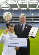 29 June 2006; Gaelic Telecom, the Official Telecoms Partner of the GAA, today presented a total of 20,000 Euro to Westport GAA and 2 members of the club. Pictured at the presentation are, President of the GAA, Nickey Brennan and Gerard Sheridan, a member of Westport GAA. Croke Park. Jones Road. Dublin. Picture credit: Damien Eagers / SPORTSFILE