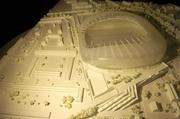 30 June 2006; A view of a model of the new Lansdowne Road stadium at the annual IRFU council meeting. Berkley Court Hotel, Dublin. Picture credit: Brian Lawless / SPORTSFILE