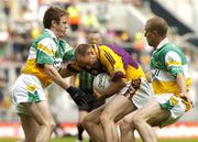 2 July 2006; Philip Wallace, Wexford, in action against Alan McNamee, right, and Damien Hunt, Offaly. Bank of Ireland Leinster Senior Football Championship Semi-Final, Offaly v Wexford, Croke Park, Dublin. Picture credit: Pat Murphy / SPORTSFILE