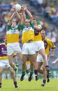 2 July 2006; Ciaran McManus, left and Alan McNamee, Offaly, in action against Diarmuid Kinsella, Wexford. Bank of Ireland Leinster Senior Football Championship Semi-Final, Offaly v Wexford, Croke Park, Dublin. Picture credit: David Maher / SPORTSFILE