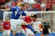 5 July 2006; Bobby Ryan, Shelbourne, in action against Jonathan Minnock, Finn Harps. eircom League Cup, Quarter-Final, Shelbourne v Finn Harps, Tolka Park, Dublin. Picture credit: Pat Murphy / SPORTSFILE