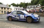 22 June 2014: Declan Boyle and Brian Boyle, Subaru WRC, in action in the SS15 in the Donegal International Rally. Glen Village Co. Donegal. Picture credit: Philip Fitzpatrick / SPORTSFILE