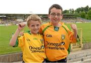 22 June 2014; Mick and John McGivney, from Gweedore, Co. Donegal, at the game. Ulster GAA Football Senior Championship, Semi-Final, Donegal v Antrim, St Tiernach's Park, Clones, Co. Monaghan. Picture credit: Oliver McVeigh / SPORTSFILE