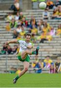 22 June 2014; Michael Murphy, Donegal, kicks a point from a free kick. Ulster GAA Football Senior Championship, Semi-Final, Donegal v Antrim, St Tiernach's Park, Clones, Co. Monaghan. Picture credit: Oliver McVeigh / SPORTSFILE