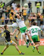 22 June 2014; Anthony Thompson, Donegal, in action against Kevin Murray, Antrim. Ulster GAA Football Senior Championship, Semi-Final, Donegal v Antrim, St Tiernach's Park, Clones, Co. Monaghan. Picture credit: Oliver McVeigh / SPORTSFILE