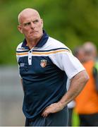 22 June 2014; A disappointed looking Antrim manager Liam Bradley towards the end of the game. Ulster GAA Football Senior Championship, Semi-Final, Donegal v Antrim, St Tiernach's Park, Clones, Co. Monaghan. Picture credit: Oliver McVeigh / SPORTSFILE