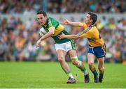 22 June 2014; Declan O'Sullivan, Kerry, in action against Martin McMahon, Clare. Munster GAA Football Senior Championship, Semi-Final, Clare v Kerry, Cusack Park, Ennis, Co. Clare. Picture credit: Ray McManus / SPORTSFILE