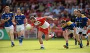 21 June 2014; Terence O'Brien, Derry, in action against Colm P Smyth, Longford. GAA Football All-Ireland Senior Championship, Round 1A, Derry v Longford, Celtic Park, Derry. Picture credit: Oliver McVeigh / SPORTSFILE