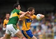 22 June 2014; Gary Brennan, Clare, in action against Bryan Sheehan, Kerry. Munster GAA Football Senior Championship, Semi-Final, Clare v Kerry, Cusack Park, Ennis, Co. Clare. Picture credit: Ray McManus / SPORTSFILE