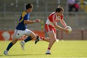 21 June 2014; James Kielt, Derry, in action against Shane Mulligan, Longford. GAA Football All-Ireland Senior Championship, Round 1A, Derry v Longford, Celtic Park, Derry. Picture credit: Oliver McVeigh / SPORTSFILE