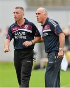 22 June 2014; Galway manager Anthony Cunningham, right, in conversation with selector Eugene Cloonan. Leinster GAA Hurling Senior Championship, Semi-Final, Kilkenny v Galway, O'Connor Park, Tullamore, Co Offaly. Picture credit: Piaras Ó Mídheach / SPORTSFILE