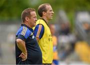 22 June 2014; Clare manager Colm Collins and coach Paudie Kissane. Munster GAA Football Senior Championship, Semi-Final, Clare v Kerry, Cusack Park, Ennis, Co. Clare. Picture credit: Ray McManus / SPORTSFILE
