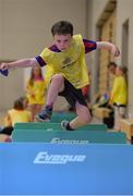 23 June 2014; Rory McNally, aged 8, from Greystones, Co. Wicklow, in action at the Forest Feast Little Athletics Jamboree, Shoreline Leisure Centre, Greystones, Co. Wicklow. Picture credit: Barry Cregg / SPORTSFILE