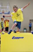 23 June 2014; Sean Smith, aged 8, from Greystones, Co. Wicklow, in action at the Forest Feast Little Athletics Jamboree, Shoreline Leisure Centre, Greystones, Co. Wicklow. Picture credit: Barry Cregg / SPORTSFILE