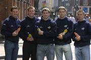 5 July 2006; In a bid to grow market share and promote the association between the leading Irish Sports Drink and gaelic games players nationwide, Club Energise have employed five of Ireland's top GAA stars as brand ambassadors. Pictured are, from left, Jason Ryan, Waterford, Brendan Jer O'Sullivan, Cork, Bryan Cullen, Dublin, David Collins, Galway and Paul McCormack, Armagh. Westbury Hotel, Dublin. Picture credit: Brendan Moran / SPORTSFILE