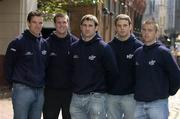 5 July 2006; In a bid to grow market share and promote the association between the leading Irish Sports Drink and gaelic games players nationwide, Club Energise have employed five of Ireland's top GAA stars as brand ambassadors. Pictured are, from left, Jason Ryan, Waterford, Brendan Jer O'Sullivan, Cork, Bryan Cullen, Dublin, David Collins, Galway and Paul McCormack, Armagh. Westbury Hotel, Dublin. Picture credit: Brendan Moran / SPORTSFILE