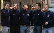 5 July 2006; In a bid to grow market share and promote the association between the leading Irish Sports Drink and gaelic games players nationwide, Club Energise have employed five of Ireland's top GAA stars as brand ambassadors. Pictured are, from left, David Collins, Galway, Brendan Jer O'Sullivan, Cork, Bryan Cullen, Dublin, Jason Ryan, Waterford and Paul McCormack, Armagh. Westbury Hotel, Dublin. Picture credit: Brendan Moran / SPORTSFILE