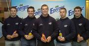 5 July 2006; In a bid to grow market share and promote the association between the leading Irish Sports Drink and gaelic games players nationwide, Club Energise have employed five of Ireland's top GAA stars as brand ambassadors. Pictured are, from left, David Collins, Galway, Jason Ryan, Waterford, Brendan Jer O'Sullivan, Cork, Paul McCormack, Armagh and Bryan Cullen, Dublin. Westbury Hotel, Dublin. Picture credit: Brendan Moran / SPORTSFILE