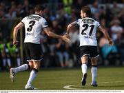29 May 2016; Darren Meenan, right, of Dundalk celebrates after scoring his side's 2nd goal with team-mate Brian Gartland in the SSE Airtricity League Premier Division match between Dundalk and Wexford Youths at Oriel Park, Dundalk, Co. Louth. Photo by Sportsfile