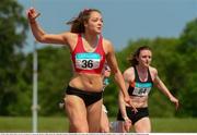 29 May 2016; Megan Marrs of City of Lisburn AC during the Women's 100m during the GloHealth National Championships AAI Games and Combined Events in Morton Stadium, Santry, Co. Dublin.  Photo by Piaras Ó Mídheach/Sportsfile
