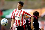7 July 2006; Gary Beckett, Derry City, in action against Stephen Rice, Bohemians. eircom League, Premier Division, Bohemians v Derry City, Dalymount Park, Dublin. Picture credit: Brian Lawless / SPORTSFILE