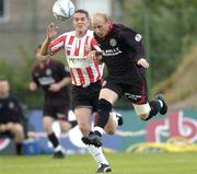 7 July 2006; Gary Beckett, Derry City, in action against Thomas Heary, Bohemians. eircom League, Premier Division, Bohemians v Derry City, Dalymount Park, Dublin. Picture credit: Brian Lawless / SPORTSFILE