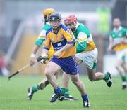 8 July 2006; Jonathan Clancy, Clare, in action against Daniel Hoctor, Offaly. Guinness All-Ireland Senior Hurling Championship Qualifier, Round 3, Clare v Offaly, Cusack Park, Ennis, Co. Clare. Picture credit: Kieran Clancy / SPORTSFILE