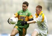 9 July 2006; Dara Gallagher, Donegal, in action against Darren Harbinson, Antrim. ESB Ulster Minor Football Championship Final, Donegal v Antrim, Croke Park, Dublin. Picture credit: Pat Murphy / SPORTSFILE