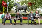 27 June 2014: Racegoers study the form ahead of the day's races. Curragh Racecourse, The Curragh, Co. Kildare. Picture credit: Barry Cregg / SPORTSFILE