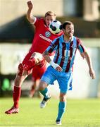 27 June 2014; Paul Crowley, Drogheda United, in action against Paul O'Conor, Sligo Rovers. SSE Airtricity League Premier Division, Drogheda United v Sligo Rovers, United Park, Drogheda, Co. Louth. Photo by Sportsfile