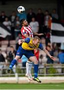 27 June 2014; Chris Sheils, Dundalk, in action against Rory Patterson, Derry City. SSE Airtricity League Premier Division, Derry City v Dundalk, Brandywell, Derry. Picture credit: Oliver McVeigh / SPORTSFILE