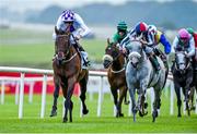 27 June 2014: Chance To Dance, left, with Kevin Manning up, races clear of Vastonea, with Chris Hayes up, on their way to winning the Silken Thomas Kildare Town & Lock 13 Sallins Handicap. Curragh Racecourse, The Curragh, Co. Kildare. Picture credit: Barry Cregg / SPORTSFILE
