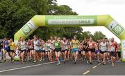 28 June 2014; A general view of the start of the Irish Runner 5 Mile - SSE Airtricity Dublin Race Series 2014. Phoenix Park, Dublin. Picture credit: Pat Murphy / SPORTSFILE