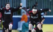 14 July 2006; Bohemians player manager Gareth Farrelly, right, celebrates with team-mate Stephen Ward after scoring his side's first goal. eircom League, Premier Division, St. Patrick's Athletic v Bohemians, Richmond Park, Dublin. Picture credit: David Maher / SPORTSFILE