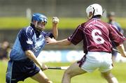 15 July 2006; Alan McCrabbe, Dublin, in action against John Shaw, Westmeath. Guinness Senior Hurling Championship, Relegation Final, Dublin v Westmeath, O'Connor Park, Tullamore, Co. Offaly. Picture credit: Pat Murphy / SPORTSFILE