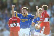 15 July 2006; David Barden, Longford, celebrates after the final whistle. Bank of Ireland All-Ireland Senior Football Championship Qualifier, Round 3, Longford v Derry, Pearse Park, Longford. Picture credit: Matt Browne / SPORTSFILE