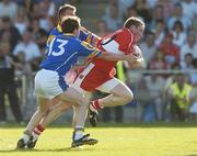 15 July 2006; Joe Diver, Derry, in action against David Barden, Longford. Bank of Ireland All-Ireland Senior Football Championship Qualifier, Round 3, Longford v Derry, Pearse Park, Longford. Picture credit: Matt Browne / SPORTSFILE