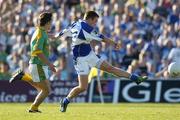 15 July 2006; Ross Munnelly, Laois, shoots and scores his side's first goal against Meath. Bank of Ireland All-Ireland Senior Football Championship Qualifier, Round 3, Meath v Laois, Pairc Tailteann, Navan, Co. Meath. Picture credit: Brendan Moran / SPORTSFILE