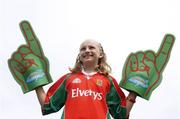 16 July 2006; Mayo supporter Carla Padden from Catlebar shows her support. ESB Connacht Minor Football Championship Final, Mayo v Roscommon, McHale Park, Castlebar, Co. Mayo. Picture credit: Damien Eagers / SPORTSFILE