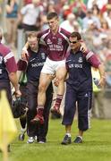 16 July 2006; Galway player Sean Armstrong is carried off the field. Bank of Ireland Connacht Senior Football Championship Final, Mayo v Galway, McHale Park, Castlebar, Co. Mayo. Picture credit: Pat Murphy / SPORTSFILE