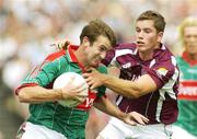 16 July 2006; Ronan McGarrity, Mayo, in action against Niall Coleman, Galway. Bank of Ireland Connacht Senior Football Championship Final, Mayo v Galway, McHale Park, Castlebar, Co. Mayo. Picture credit: Pat Murphy / SPORTSFILE