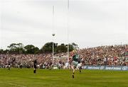 16 July 2006; Conor Mortimer, Mayo kicks the winning point in the final minutes. Bank of Ireland Connacht Senior Football Championship Final, Mayo v Galway, McHale Park, Castlebar, Co. Mayo. Picture credit: Pat Murphy / SPORTSFILE