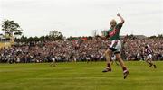 16 July 2006; Coner Mortimer, Mayo celebrates after kicking the winning point in the final minutes. Bank of Ireland Connacht Senior Football Championship Final, Mayo v Galway, McHale Park, Castlebar, Co. Mayo. Picture credit: Pat Murphy / SPORTSFILE