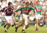 16 July 2006; Liam O'Malley, Mayo, in action against Declan Meehan, Galway. Bank of Ireland Connacht Senior Football Championship Final, Mayo v Galway, McHale Park, Castlebar, Co. Mayo. Picture credit: Pat Murphy / SPORTSFILE