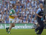 16 July 2006; Offaly's Alan McNamee leaves the field having received his second yellow card. Bank of Ireland Leinster Senior Football Championship Final, Dublin v Offaly, Croke Park, Dublin. Picture credit: Brian Lawless / SPORTSFILE