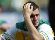 16 July 2006; Offaly's William Mulhall shows his emotion after the game. ESB Leinster Minor Football Championship Final, Offaly v Meath, Croke Park, Dublin. Picture credit: Brian Lawless / SPORTSFILE